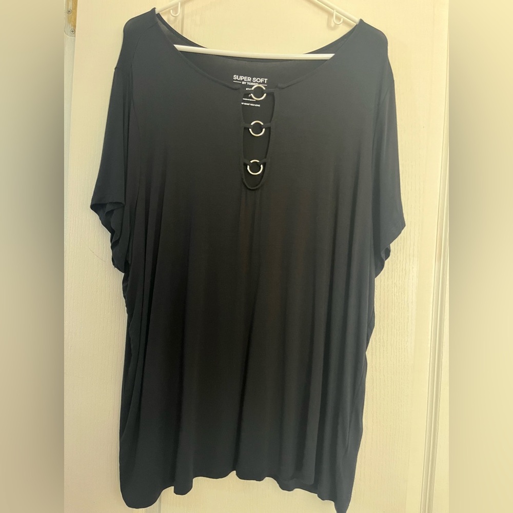 Torrid black short sleeve shirt. 3x